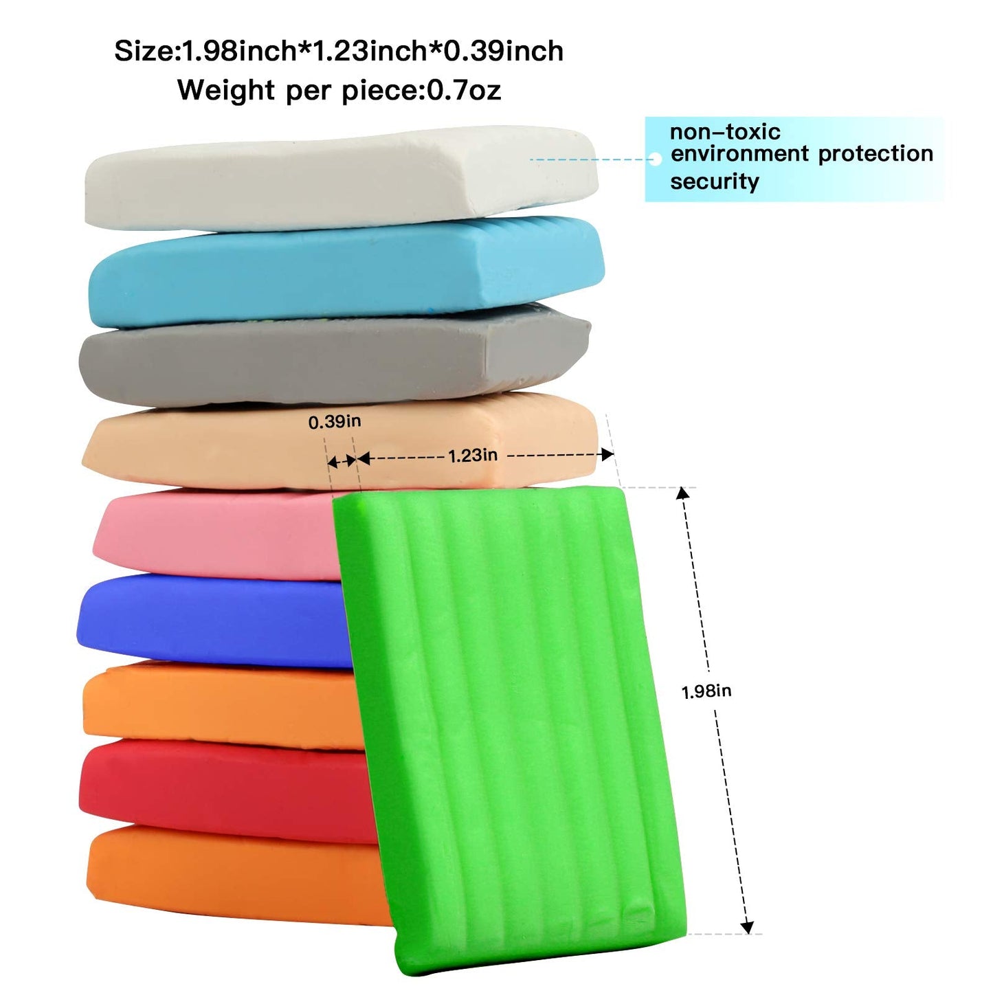 Polymer Clay 50 Colors, Modeling Clay for Kids DIY Starter Kits, Oven Baked Model Clay, Non-Sticky Molding Clay with Sculpting Tools, Gift for Children and Artists (50 Colors)