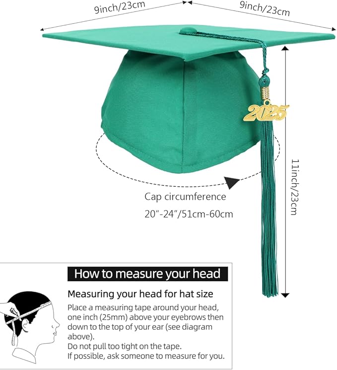 Newrara Graduation Unisex Matte Adult Graduation Cap with Tassel