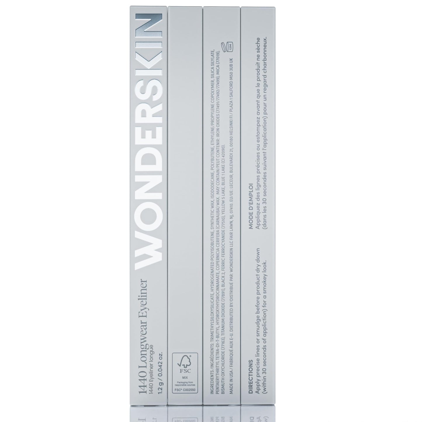 Wonderskin Eyeliner Pencil, 1440 Longwear Deep Black Eyeliner Pencil - Waterproof, Sharpenable & Smudge Proof (Liquorice)
