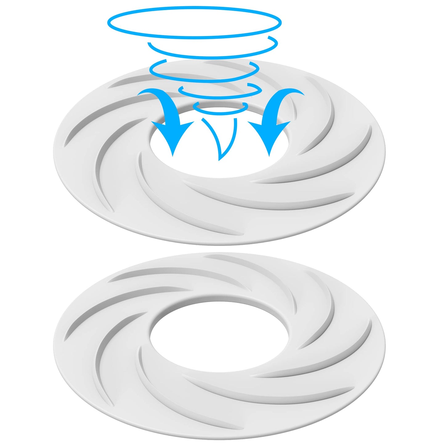 Watayo 2 PCS Pool Skimmer Basket Turbocharger, 8 Inch Pool Skimmer Basket Vortexes, Pool Cleaner Basket Fittings for In Ground Pool Reduce Cleaning Times