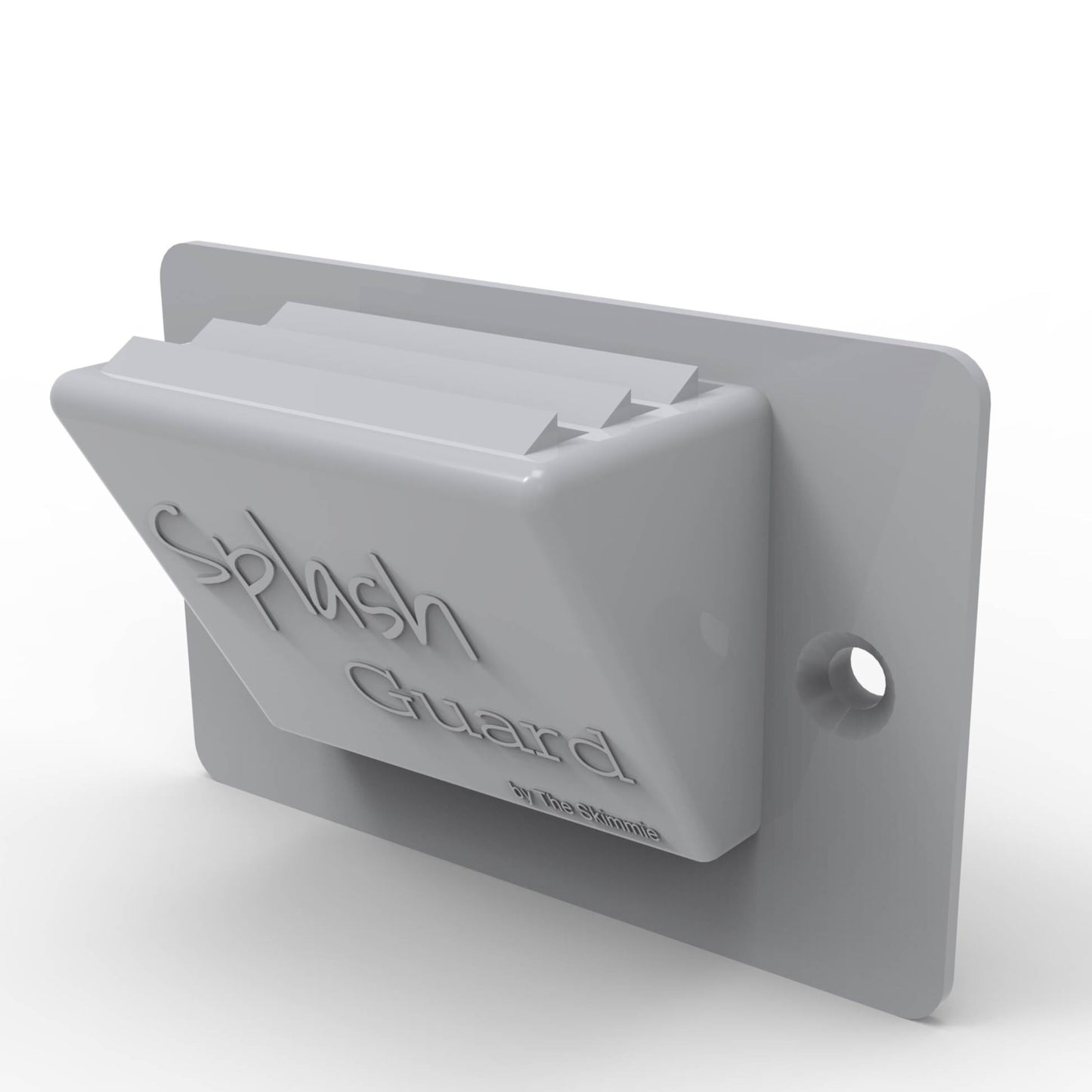 The Skimmie Splash Guard - Reduce Water Loss with Splash Guard for Swimming Pools - Easy to Install and Durable Replacement for Pool Overflow Drain Covers (Gray)
