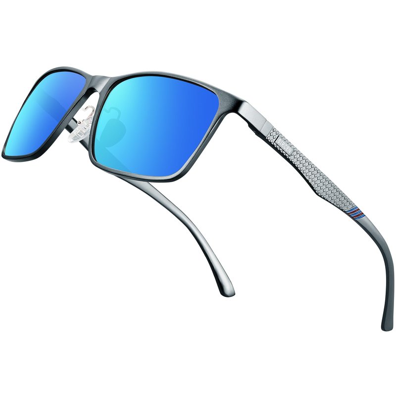 BIRCEN Polarized Mens Sunglasses for Driving: UV Protection Al-Mg Metal Sunglasses Lightweight Shades for Fishing Travel Golf