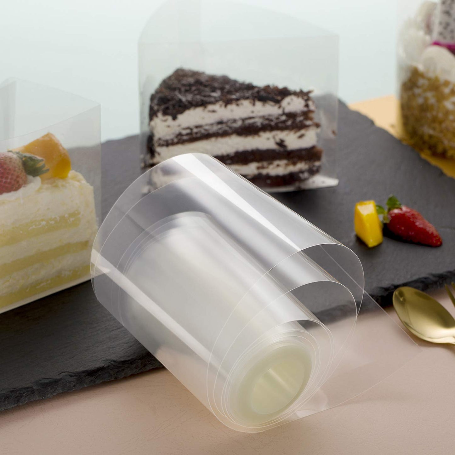 Cake Collars 6 x 600inch (5.9 mil thick) Transparent Acetate Sheets Rolls for Baking Surrounding Edge Decorating