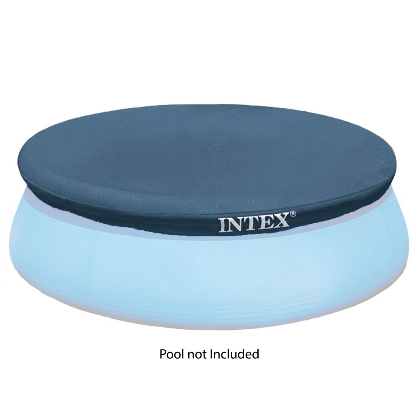 Intex 28026E UV Resistant Deluxe Debris Pool Cover for 13-Foot Intex Easy Set Above Ground Swimming Pool, Vinyl Round Cover with Drain Holes and Nylon Tie-Down Ropes, Blue