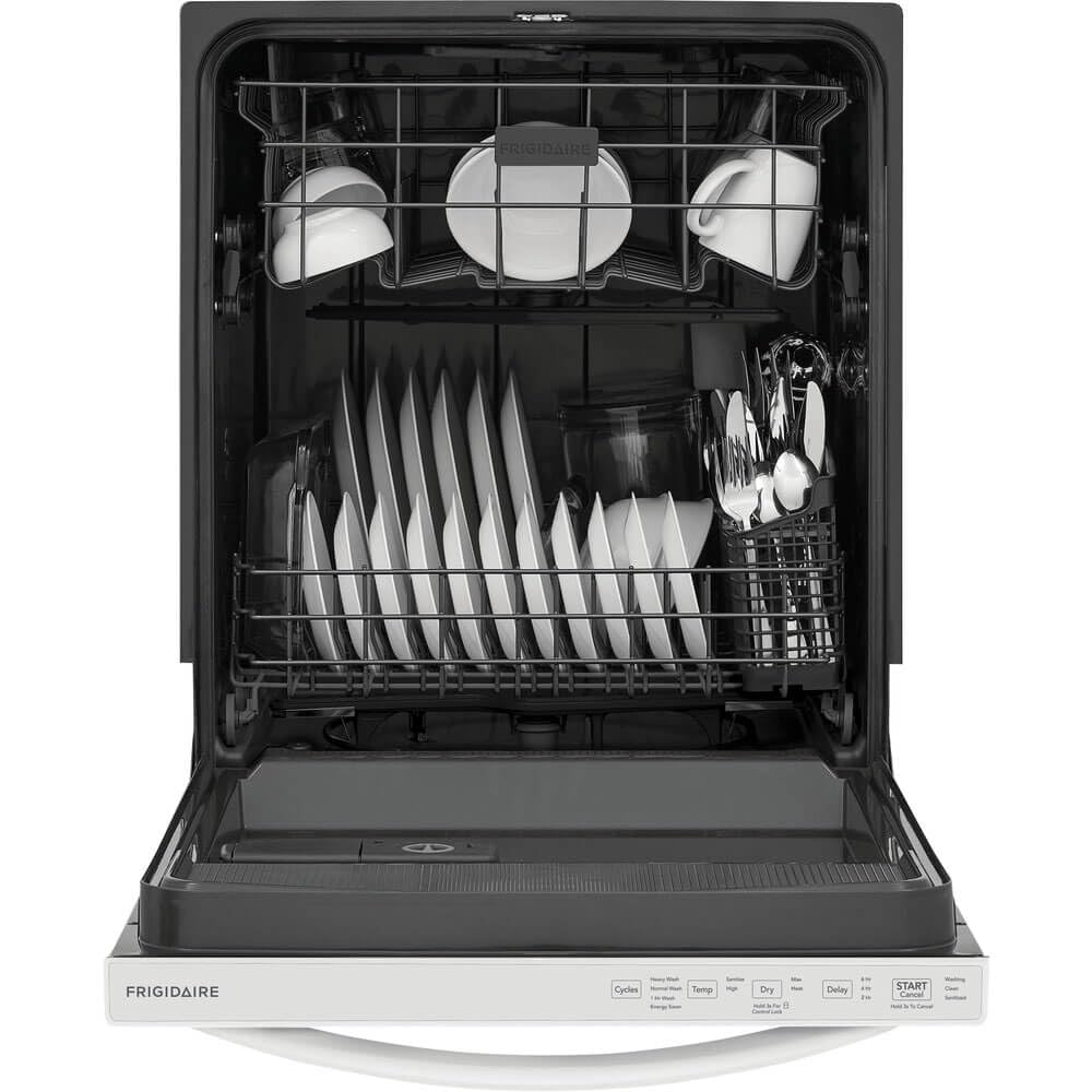 Frigidaire FDPH4316A 24 Inch Wide 14 Place Setting Built-In Top Control Dishwasher 5 Wash Cycles and NSF-Certified Sanitize Option - White