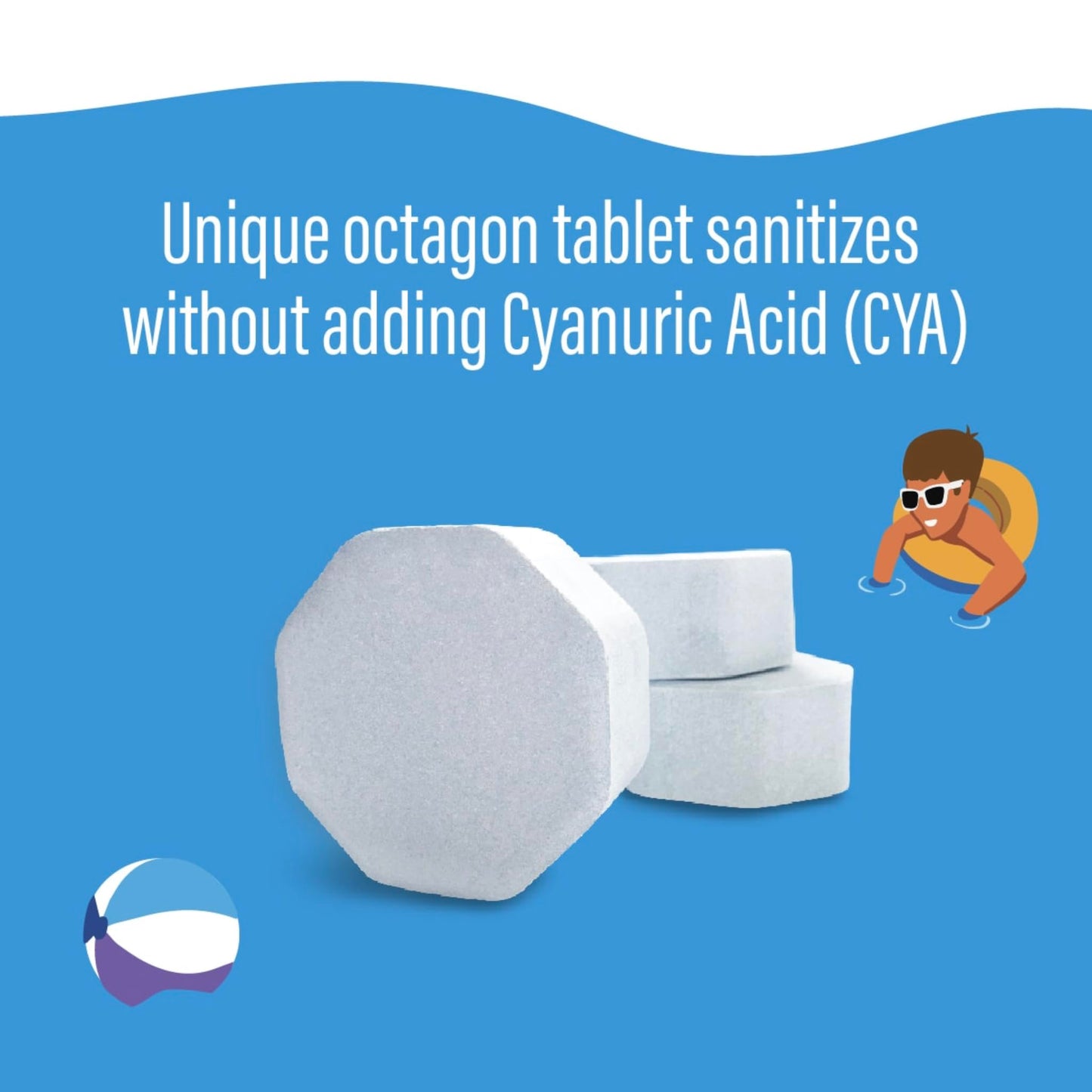 Poolife NST Tablets for Pool Sanitation, Clear Water & Prevent CYA Buildup - Slow-Dissolving Calcium Hypochlorate - Pool Chlorine Tablets Work with NST Feeder, Floater & Skimmer - 20.2 lb