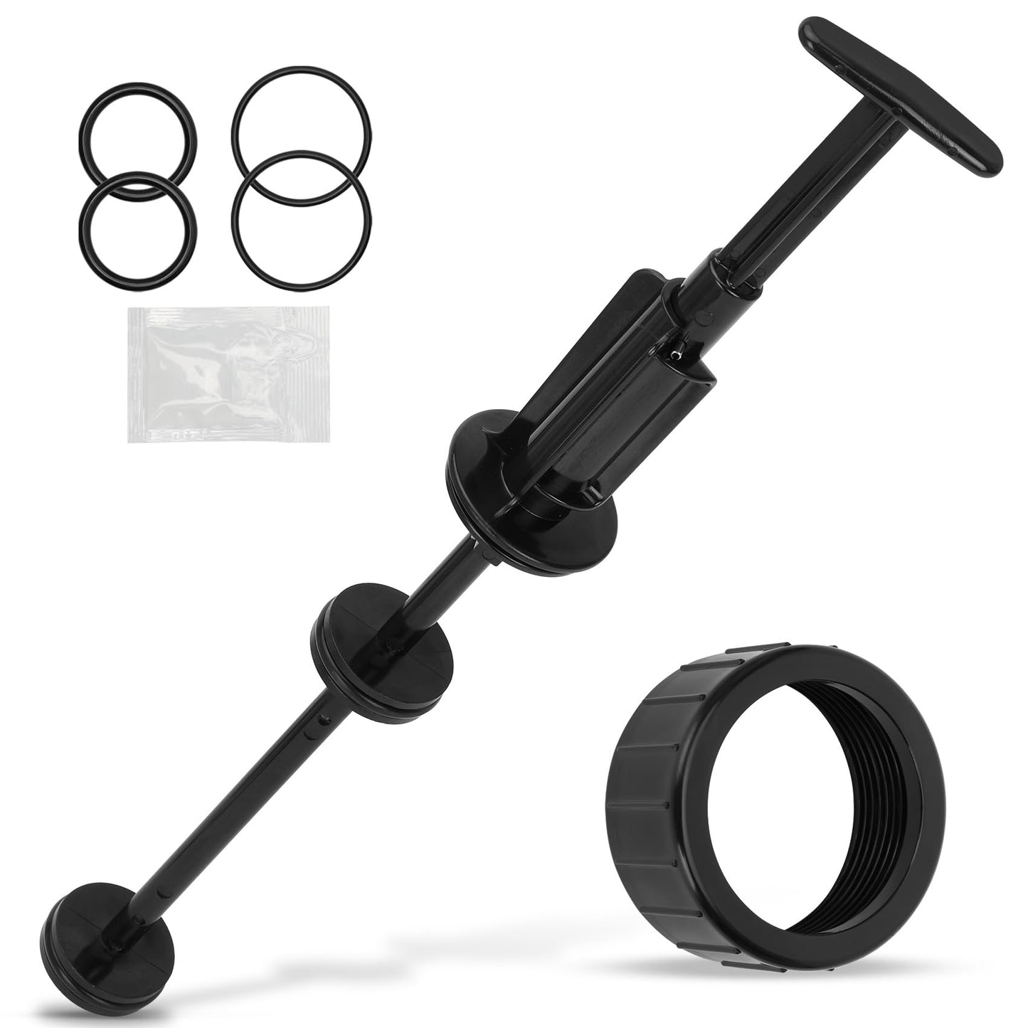NURATIT 263055 Piston Shaft Assembly Replacement Kit, Compatible with Pentair PVC Slide Pool, FNS Plus Pool Backwash Valve and Spa Valve, Replace Model 263064, 263052, 263053, 263078, and 263079