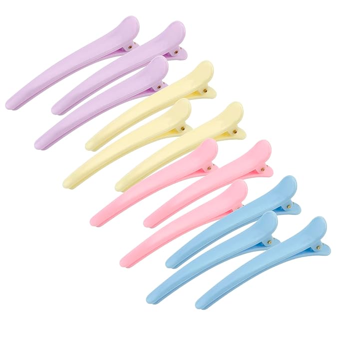 YISSION Hair Clips for Styling Sectioning, 12 PCS 3.1 Inch Alligator Hair Clips Hair Barrettes No Crease Duck Billed, Hair Styling Accessories for Women Girls