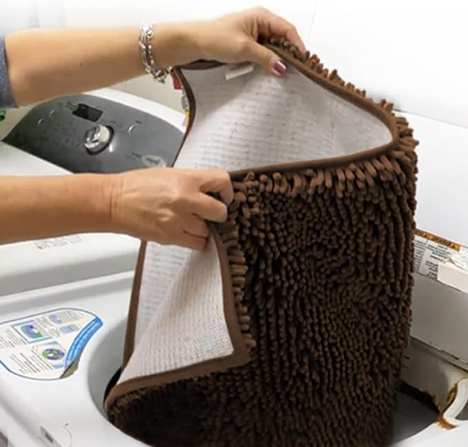 Muddy Mat® | Super Absorbent Door Mat Indoor, Microfiber Quick Dry Chenille Entryway Rug, Non-Slip Front Door Mat, Indoor Mats for Entryway, Machine Washable Pet Rug, Brown 24"x36"