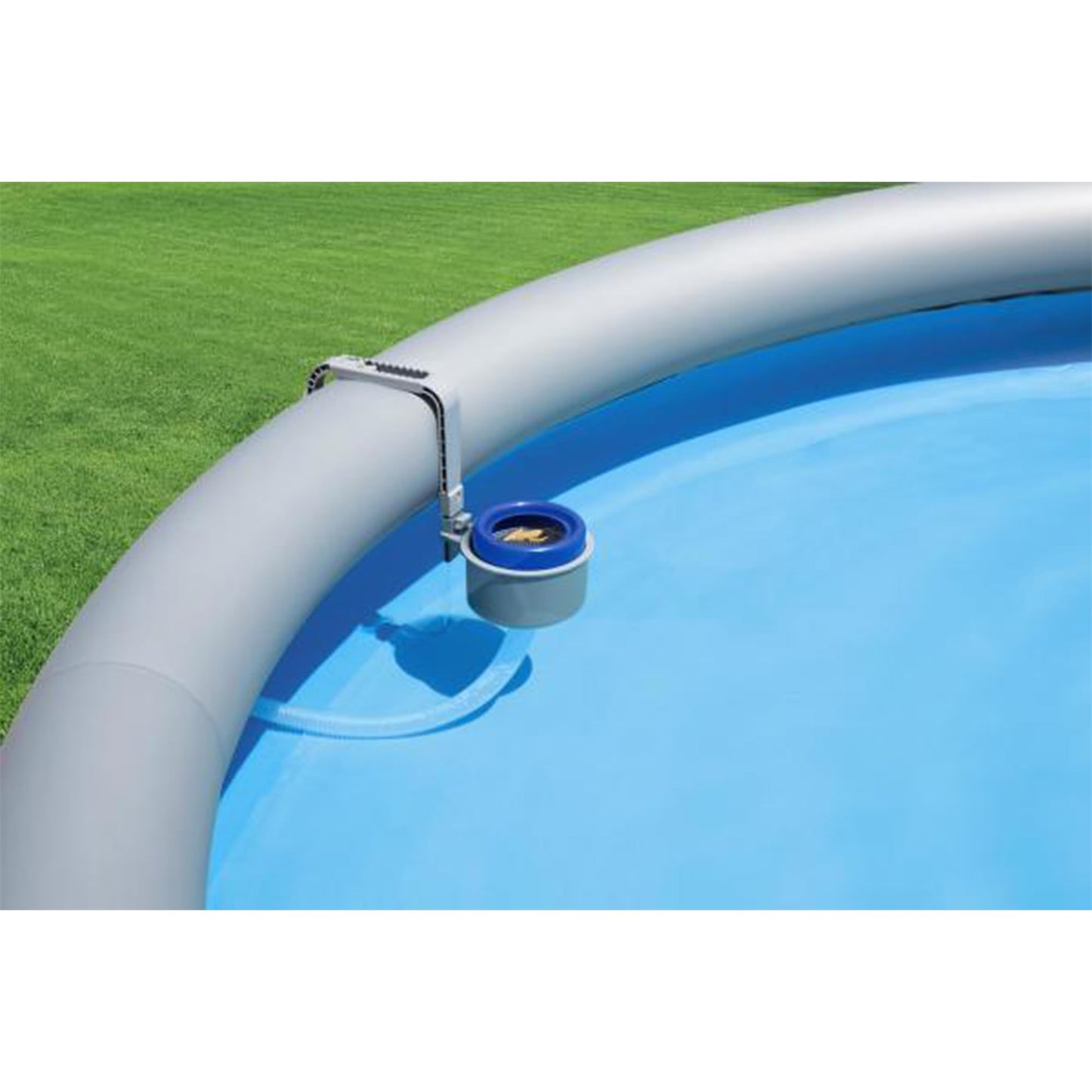 Bestway Flowclear Pool Wall Mounted Automatic Pool Surface Skimmer for Above Ground Pools with 530 Gallon and Above Filter Pumps, White/Blue