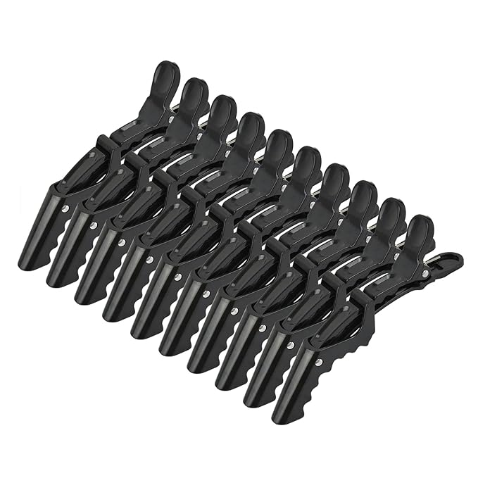 10 Pcs Hair Clips for Women Ã¢ÂÂ Alligator Styling Sectioning Clips Professional Barber Clips of Salon (Black)