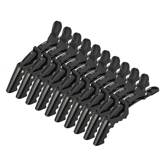 10 Pcs Hair Clips for Women Ã¢ÂÂ Alligator Styling Sectioning Clips Professional Barber Clips of Salon (Black)