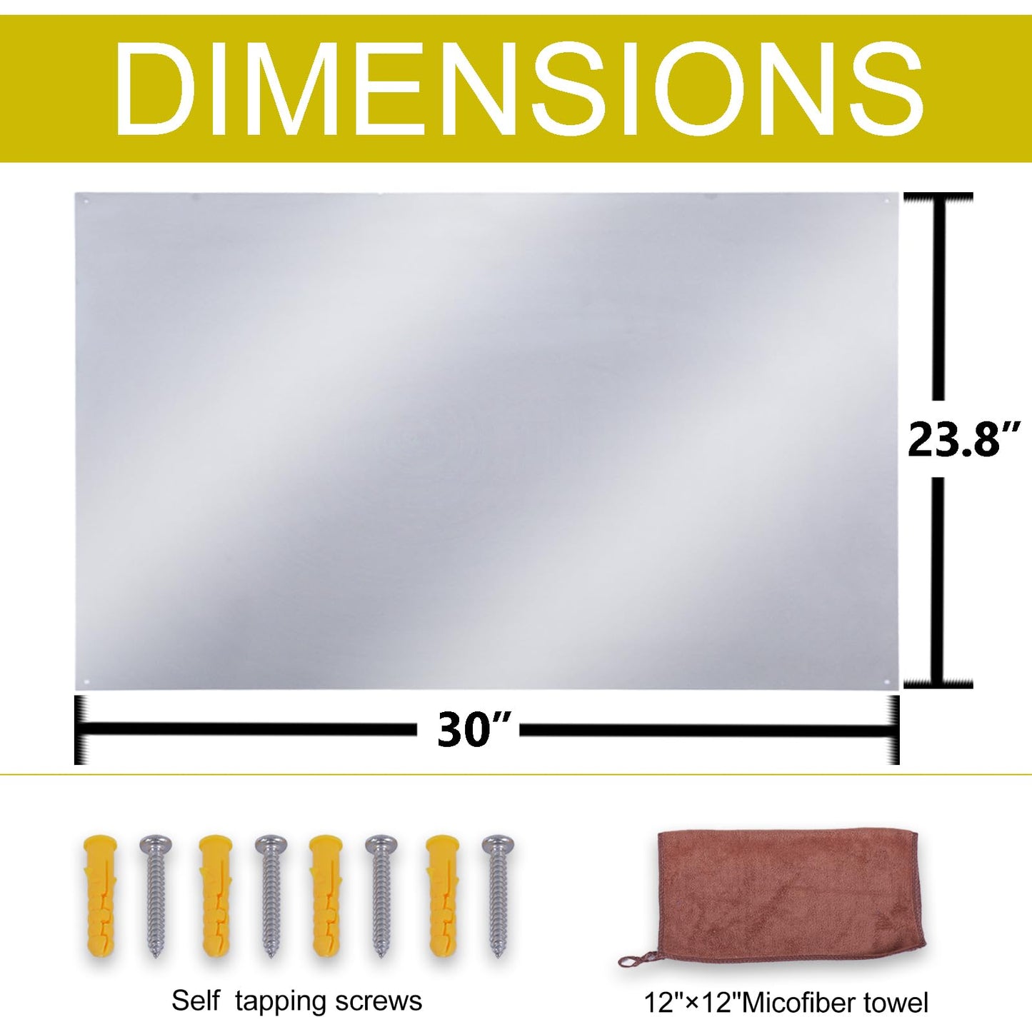 SHACO 24x30 Inch Stainless Steel Backsplash for Stove, Metal Panel Splatter Guard for Stovetop with Microfiber Towel, Pre-drilled Hole and Matching Screw for Easy Installation (30" x 24")