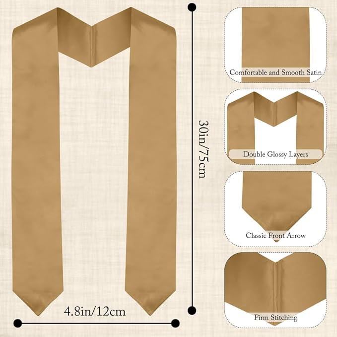 Graduation Stole Graduation Sash Unisex Adults Class of 70'' Stoles for Academic and Choral Ceremony