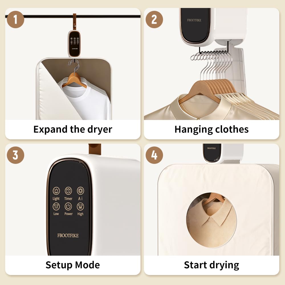 Portable Clothes Dryers for Laundry Apartments, No-Installation Faster Mini Dryer for Clothes, Compact Electric Clothes Dryer Machine Apartment, RV, Travel, Home Use