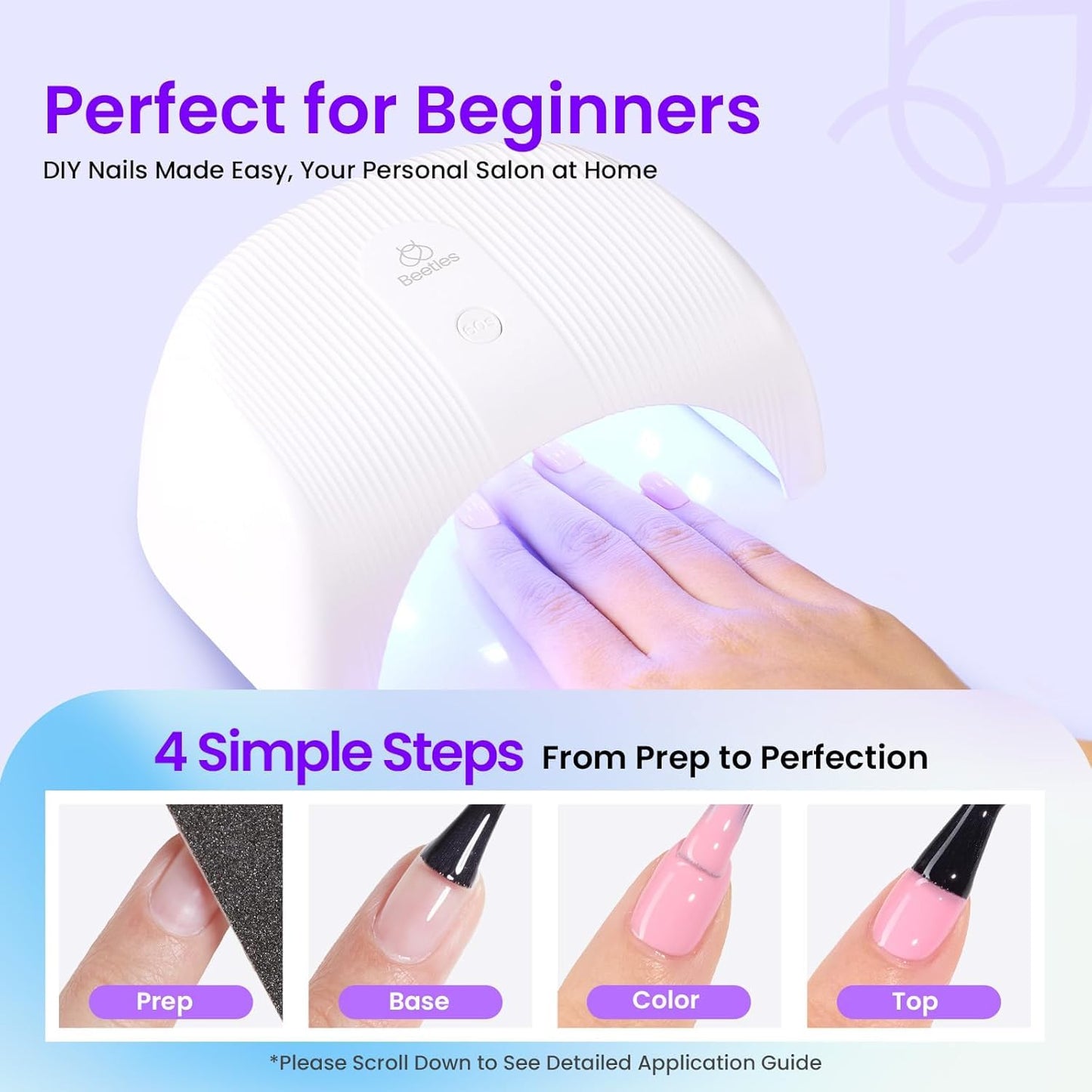 Beetles Gel Nail Polish Set, 36 Colors Gel Polish Set Sparkle Red Pink Glitter Black Nail Kit Free Journey Collection with 3Pcs Base Top Coat Soak off Uv Gel Polish Manicure Kit