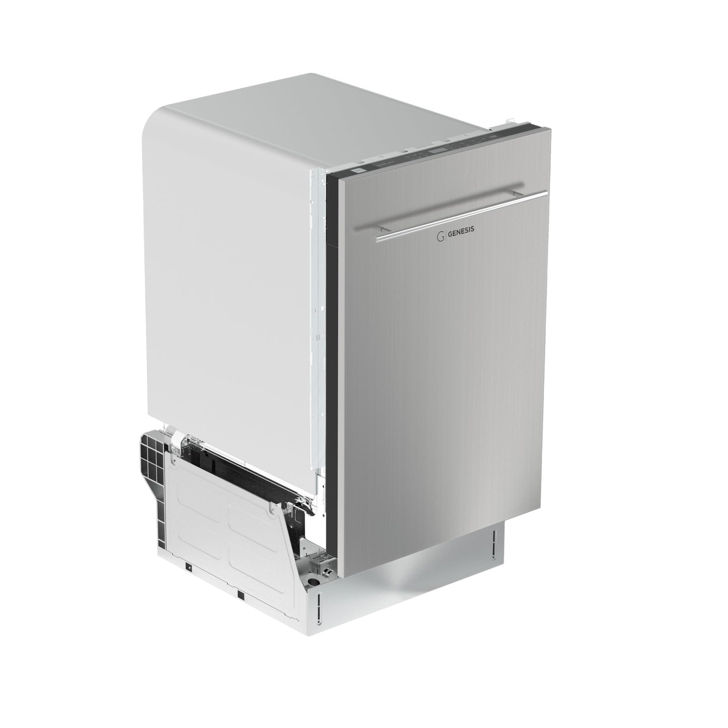 Genesis 18 Inch Dishwasher with 8 Place settings, 6 Washing Programs, Stainless Steel Tub, UL/Energy Star- Stainless Steel