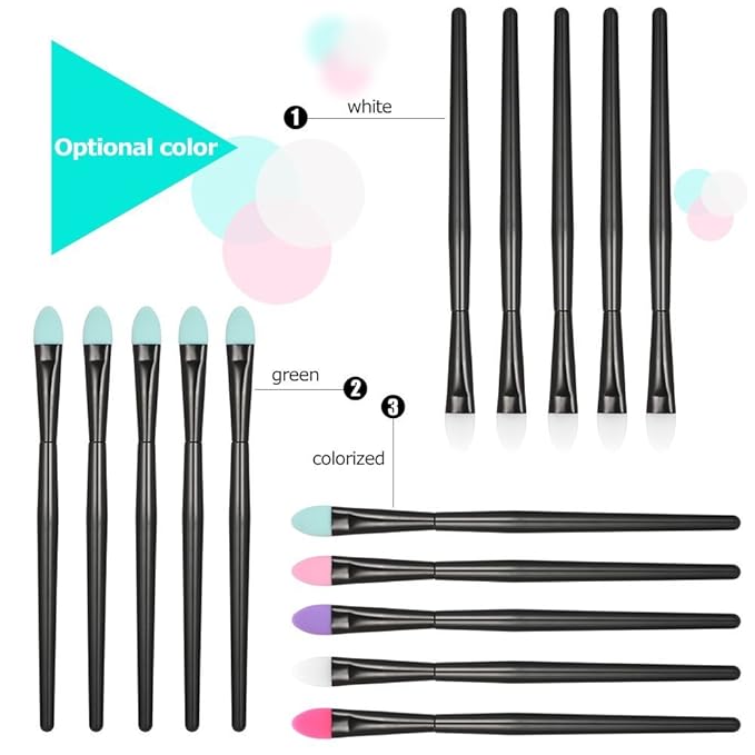 5pcs Silicone Makeup Brush Set Anself Professional Eyeshadow Brush Kit Mask Moisturizers Applicator Makeup Tools