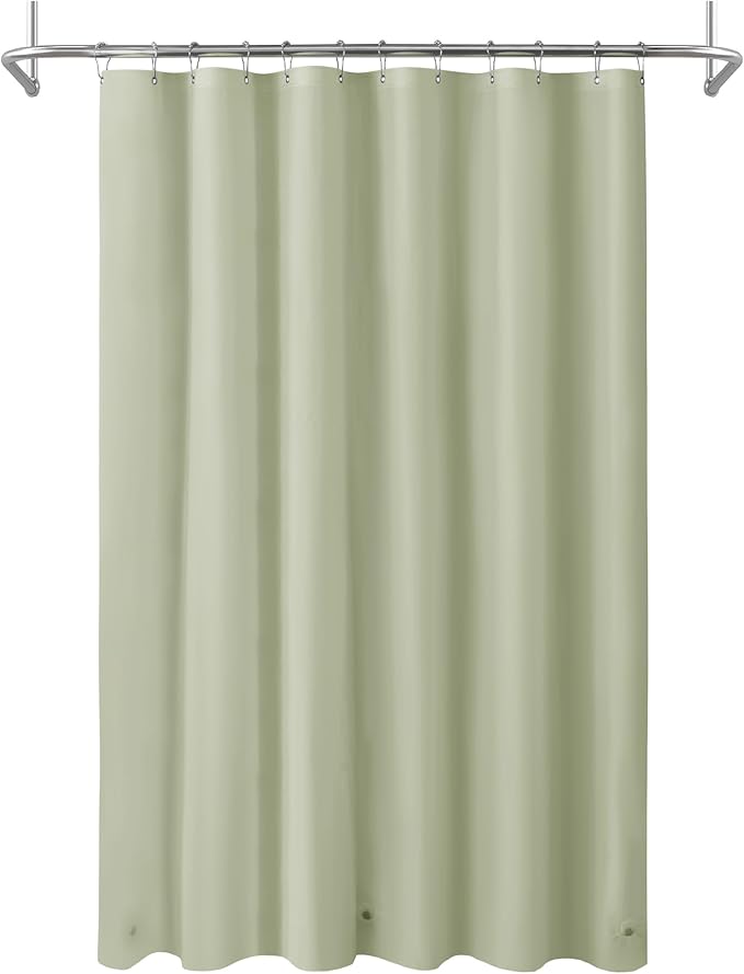 Mrs Awesome Sage Shower Curtain Liner with 3 Magnets, 72x72 Premium Flexible Sturdy Plastic Shower Curtain for Bathroom Lightweight & Waterproof, Desert Sage