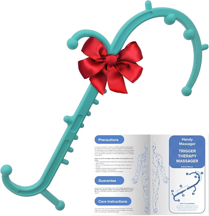 Deep Tissue Back & Neck Massager - Back Massager Stick for Pain Relief, Muscle Knot Remover, Trigger Point Massage Tool for Full Body, Shoulders, Legs - Pressure Point Massage Tool
