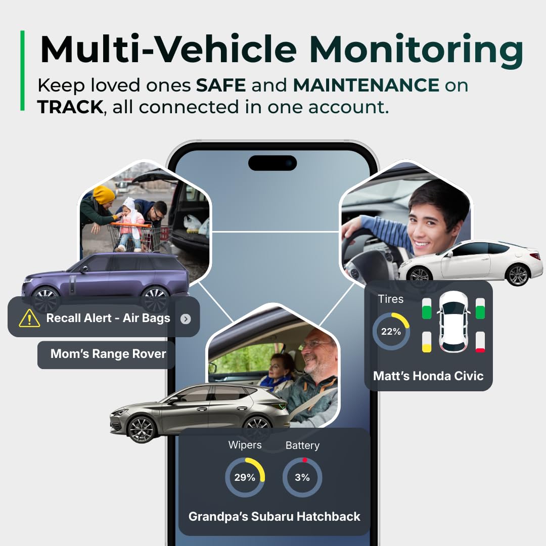 FIXD Bluetooth OBD2 Scanner for iPhone & Android - Diagnostic Scan Tool for Repairs and Car Buying - Check Engine Code Reader & Enhanced Codes - (2 Pack w/Free 14-Day FIXD Premium Bundle)