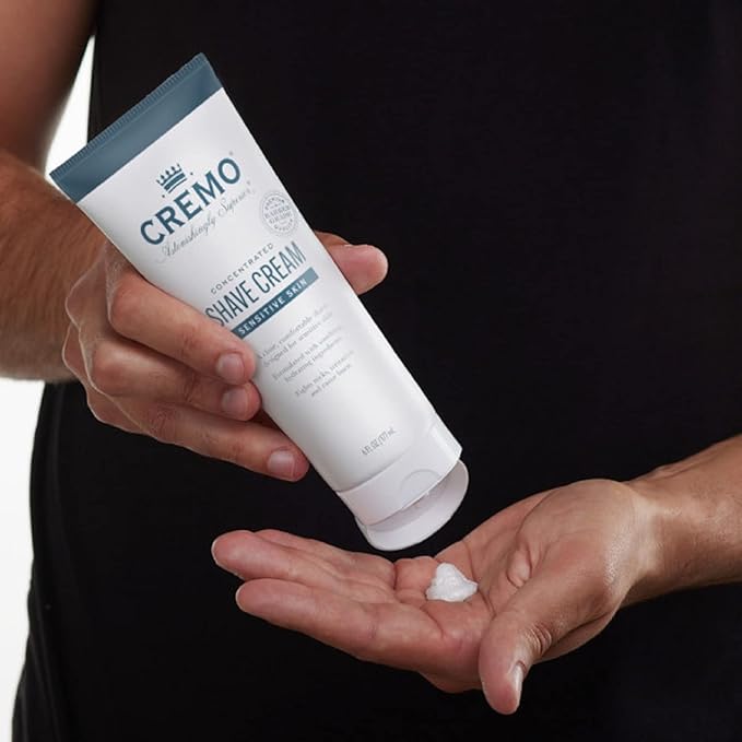 Cremo Sensitive Shave Cream, Astonishingly Superior Ultra-Slick Shaving Cream for Men, Fights Nicks, Cuts and Razor Burn, 6 Fl Oz (Pack of 2)