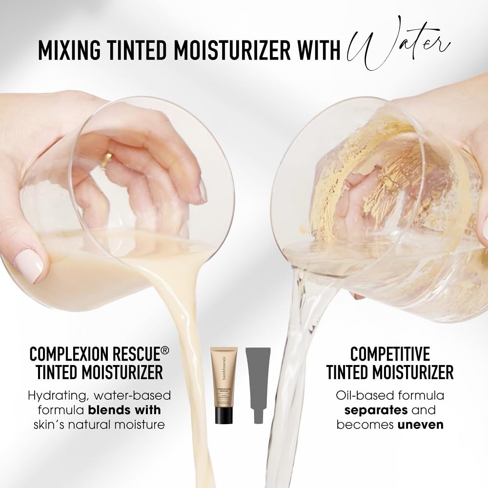 bareMinerals Complexion Rescue Tinted Moisturizer for Face with SPF 30, Full Size, Ginger 06, Vegan, Cruelty-Free & Dermatologist-Tested