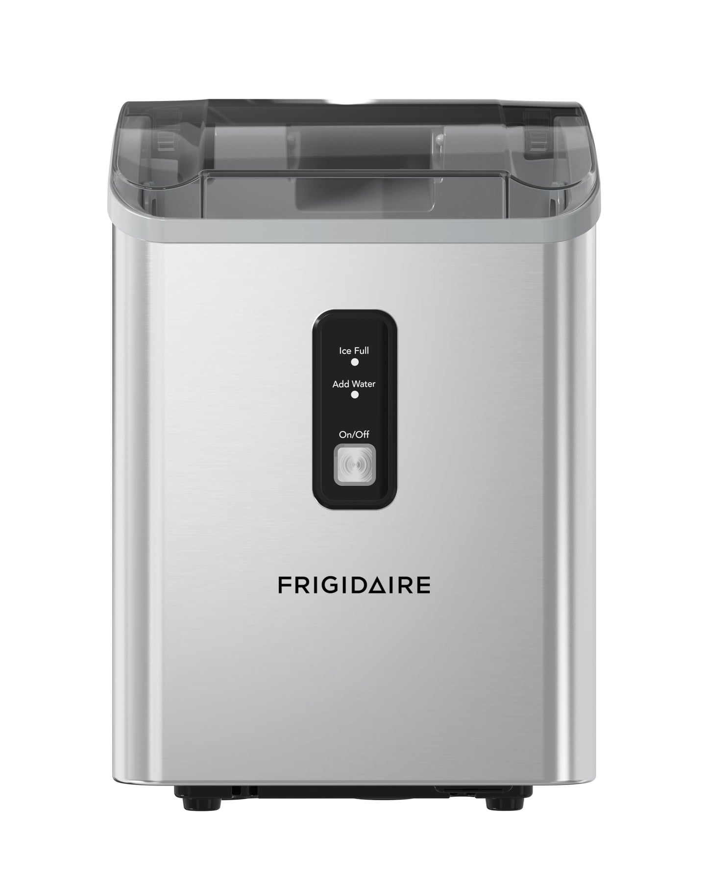 Frigidaire Countertop Crunchy Chewable Nugget Ice Maker, Compact, 33lbs per Day, Metallic Finish