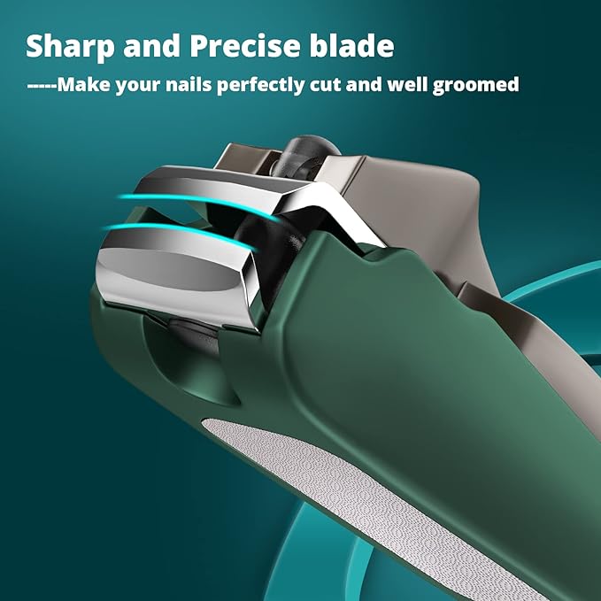 Nail Clippers Set-3 Pack,Fingernail Clippers& Toenail Clipper for Men&Women,Nail Clippers with Catcher,Nail Cutter for Thick Toe Nails,Stainless Steel Ultra Sharp Sturdy Mess-Free Nail Clipper Kit