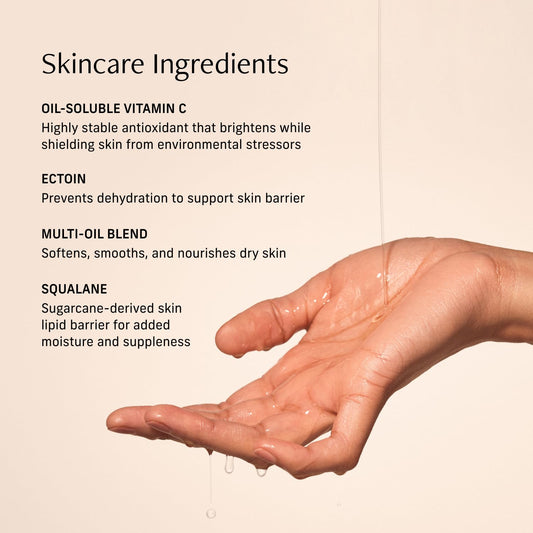 CYKLAR Vitamin C Body Oil for Women and Men. Moisturizing Sacred Santal Scented Body Serum for Glowing Skin. Nourishing, Hydrating After-Shower and Bath Skin Care Moisturizer, 4.2 Fl Oz