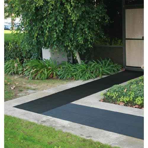 Rubber-Cal 03_167_W_FR_04 Fine Rib Corrugated Rubber Floor Mats, 3ft x 4ft Runners, Black