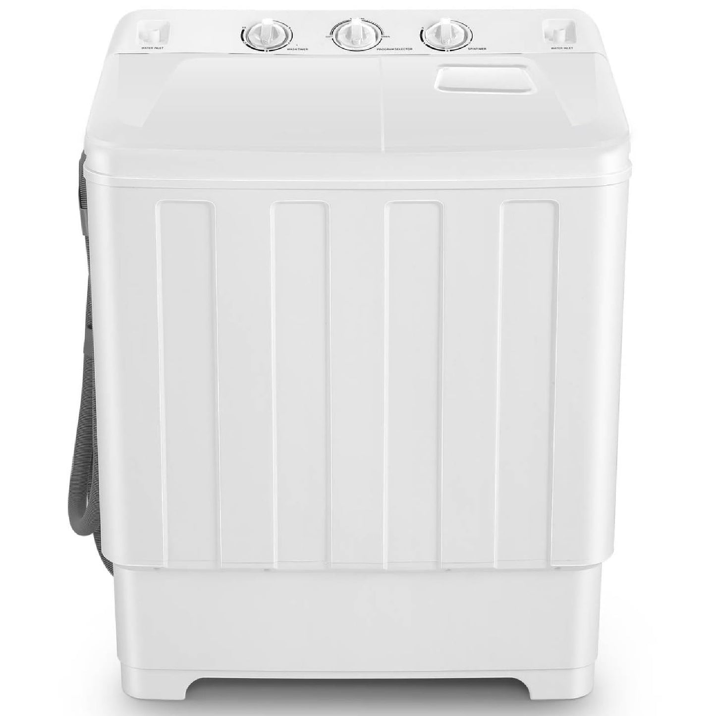 Nictemaw Portable Washing Machine 30Lbs Capacity Washer and Dryer Combo 2 In 1 Compact Twin Tub Laundry Washer (19Lbs) & Spinner (11Lbs) with Drain Pump, Time Control, for Apartment Dorms RV, White