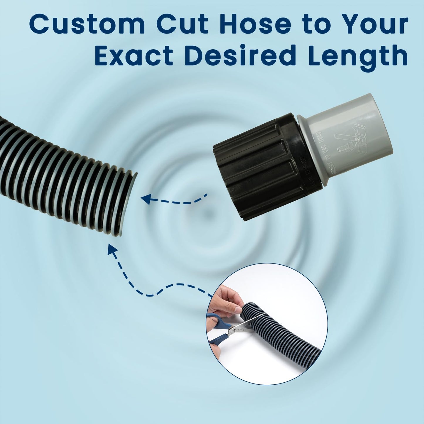 Sepetrel Manual Pool Vacuum Hose 1-1/2" x 35ft, Kink-Free Swivel Cuff Heavy Duty Spiral Wound Pool Cleaner Hose for Inground & Above Ground Pools, Skimmer,Not for Automatic Cleaners