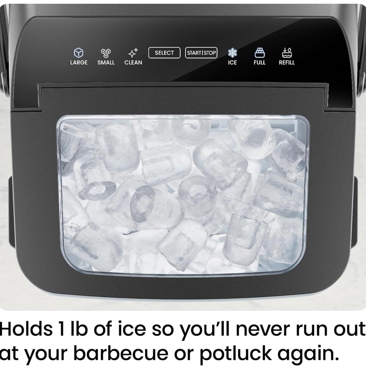 ICEMAN Dual-Size Ice Maker Countertop - Portable Ice Machine, Large and Small Ice Machine Maker with Self Cleaning, 9 Cubes in 7 Mins, 22lbs/24hrs, for Home, Kitchen, Office, Party, Ice Scoop Included