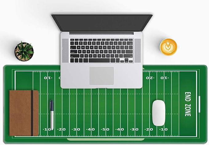Desk Mat, Large Desk Pad Large Mouse Pad Cute Desk Accessories Home Office Essentials XL Desk Mat Desk Pad Mat for Keyboard Mouse Desk Pads On Top of Desks Computer American Football Field