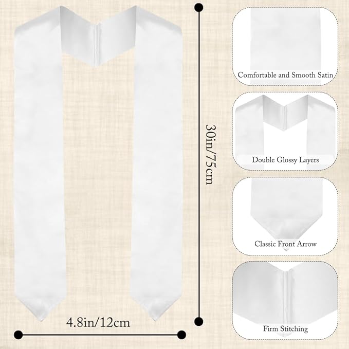 Graduation Stole Graduation Sash Unisex Adults Class of 70'' Stoles for Academic and Choral Ceremony
