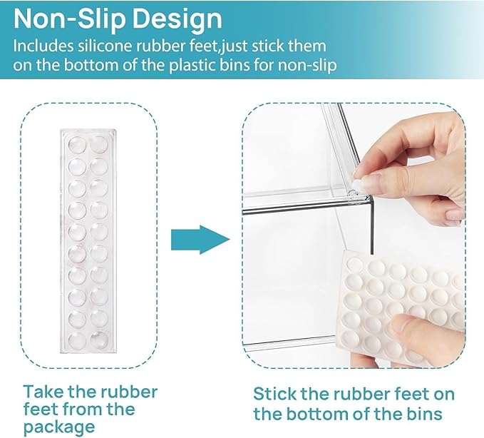 Vtopmart 10 Pack Clear Baby Bottle Organizer Set, Stackable Storage Drawers Ideal for Kichen Countertop, Vanity, Bathroom, Cabinet, Pantry Organization