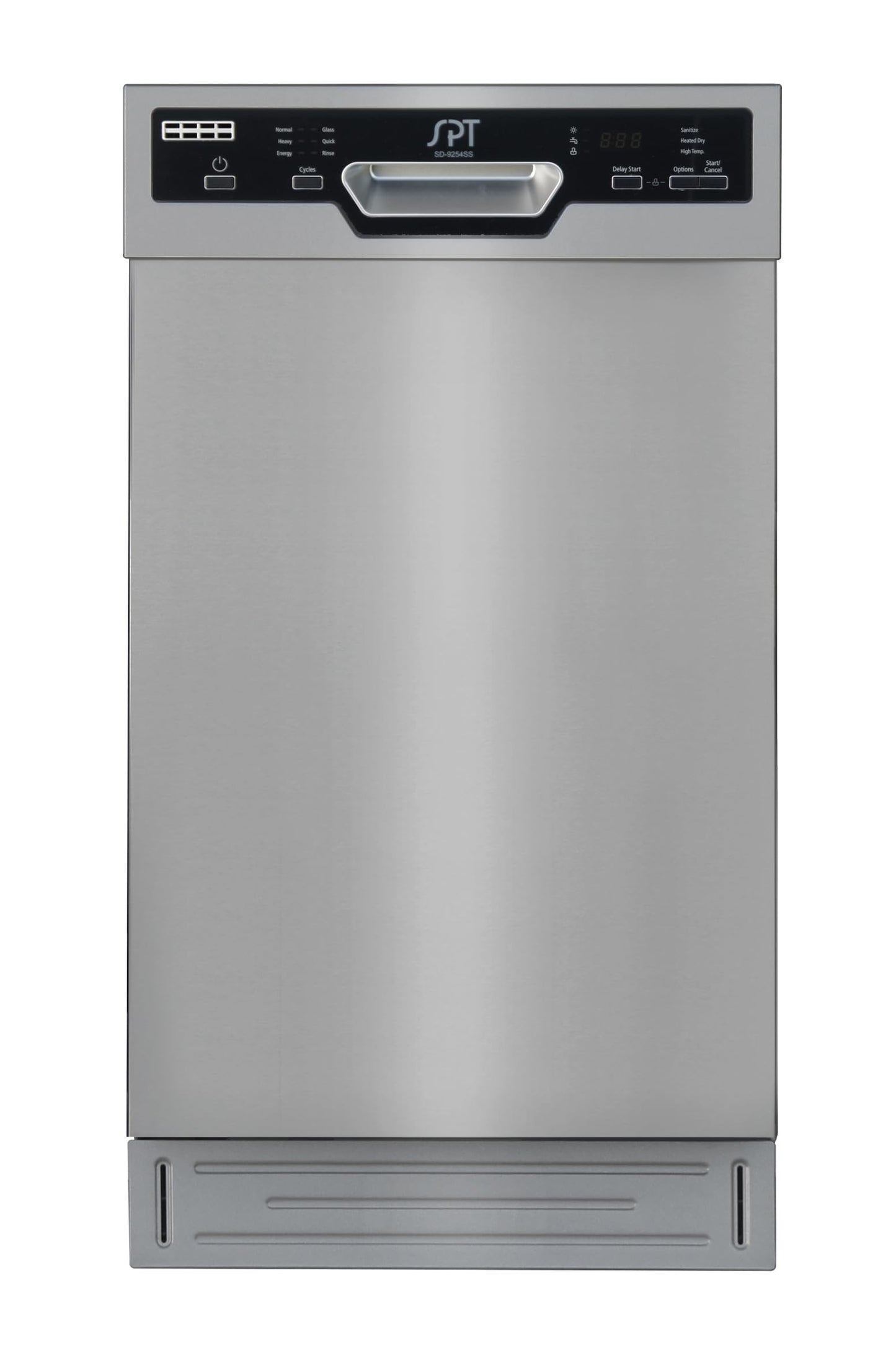 SPT SD-9254SSA 18″ Wide Built-In Stainless Steel Dishwasher w/Heated Drying, ENERGY STAR, 6 Wash Programs, 8 Place Settings and Stainless Steel Tub