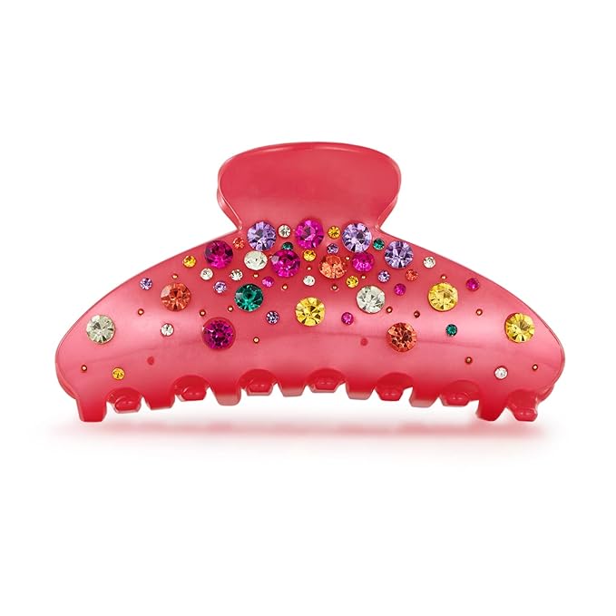 LILIE&WHITE Hair Clip, Hot Pink Acrylic Claws Hair Clips for Women, Medium Size, Nonslip Jaw Hair Clips, Hair Accessory