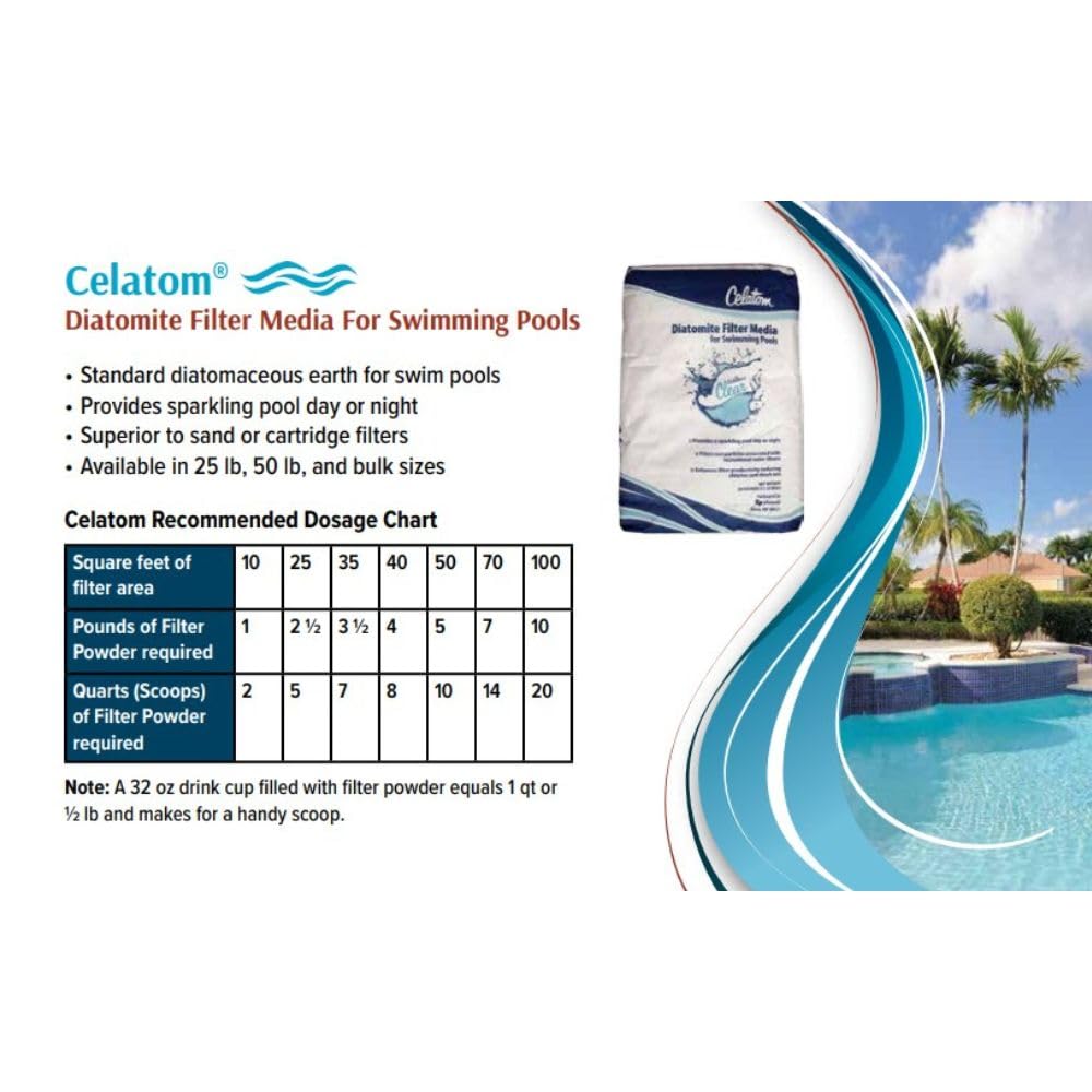 DPM EP Minerals Celatom Diatomaceous Earth Swimming Pool Filter Powder 25 lbs (Diatomaceous Earth Powder)
