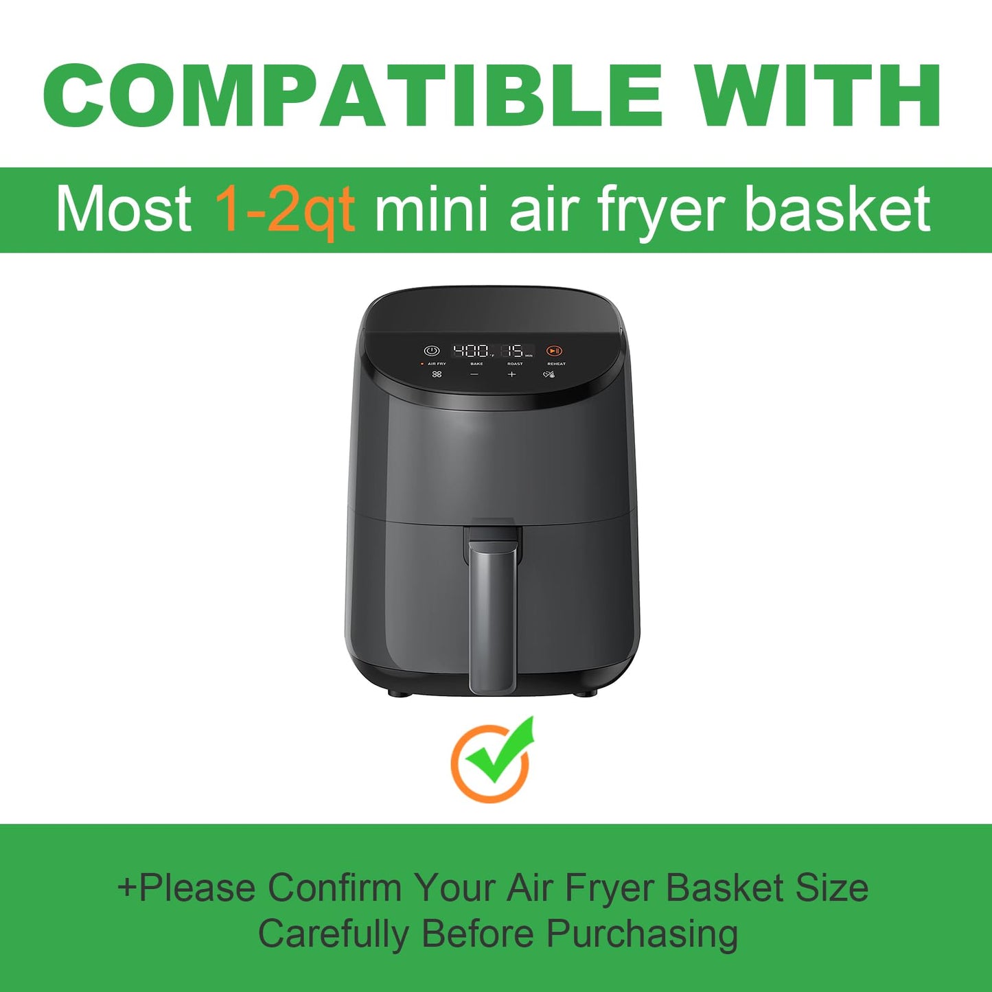 Small Air Fryer Liners Disposable Compatible with COSORI Air Fryer 2.1 Qt, 175 PCS Unbleached Parchment Paper 1-2 qt Small Air Fryer Liners Disposable for COSORI Accessories Non-Stick Baking Paper