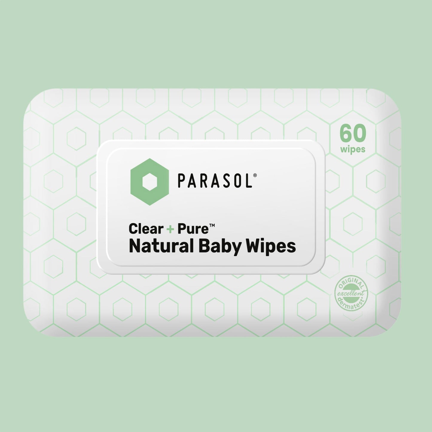 Parasol Clean+Pure Natural Baby Wipes, 99.9% Reverse-Osmosis Water, pH Balanced, Hypoallergenic Wipes, Plant Based, Alcohol-Free and Perfect for Sensitive Skin, 600 Count (10 Packs of 60)