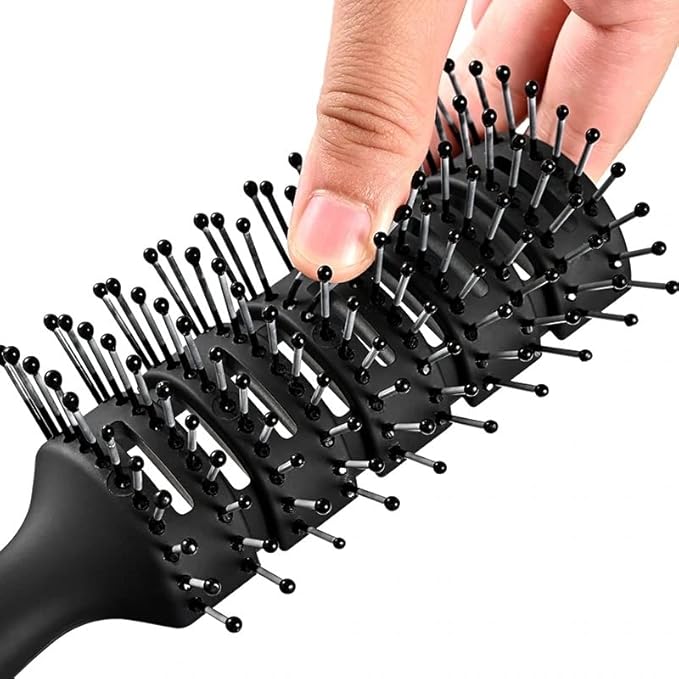Pete & Pedro Ball Tipped 10 Row Vented Hair Brush For Men & Women | Great For Airflow To Blow Dry, Style & Detangle All Hair Types | Anti-Static, Soft Bristles, Fast Drying | As Seen on Shark Tank