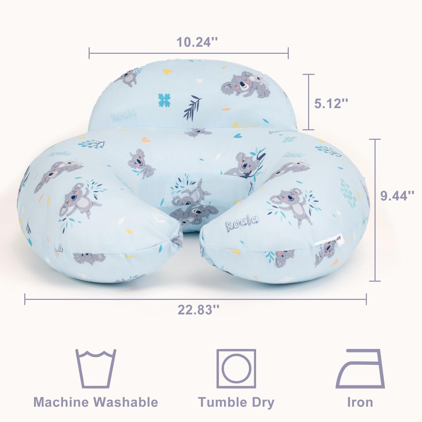 AMASKY Nursing Pillow for Breastfeeding, Breastfeeding Pillows for More Support for Mom and Baby, with Plus Size Ergonomic Design and Removable Cotton Cover, Blue, Pallet of Product