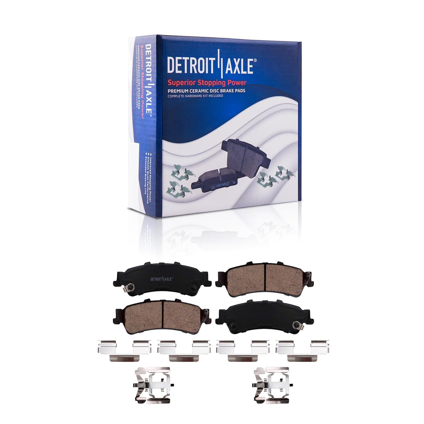 Detroit Axle - Rear Brake Kit for 1999-2006 Chevy GMC Sierra Silverado 1500, 00-01 Tahoe Yukon, 03-05 Astro Safari Replacement Drilled Slotted Disc Brake Rotors Ceramic Brakes Pads: 12.78" inch Rotor