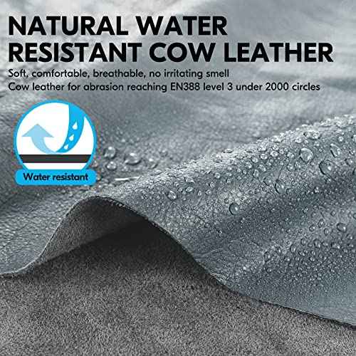 Vgo...¡¦1Pair Leather Heavy Duty Work Gloves,Mechanics Gloves,Water Resistant,Impact Resistant,Anti-Vibration(CA7722WR)