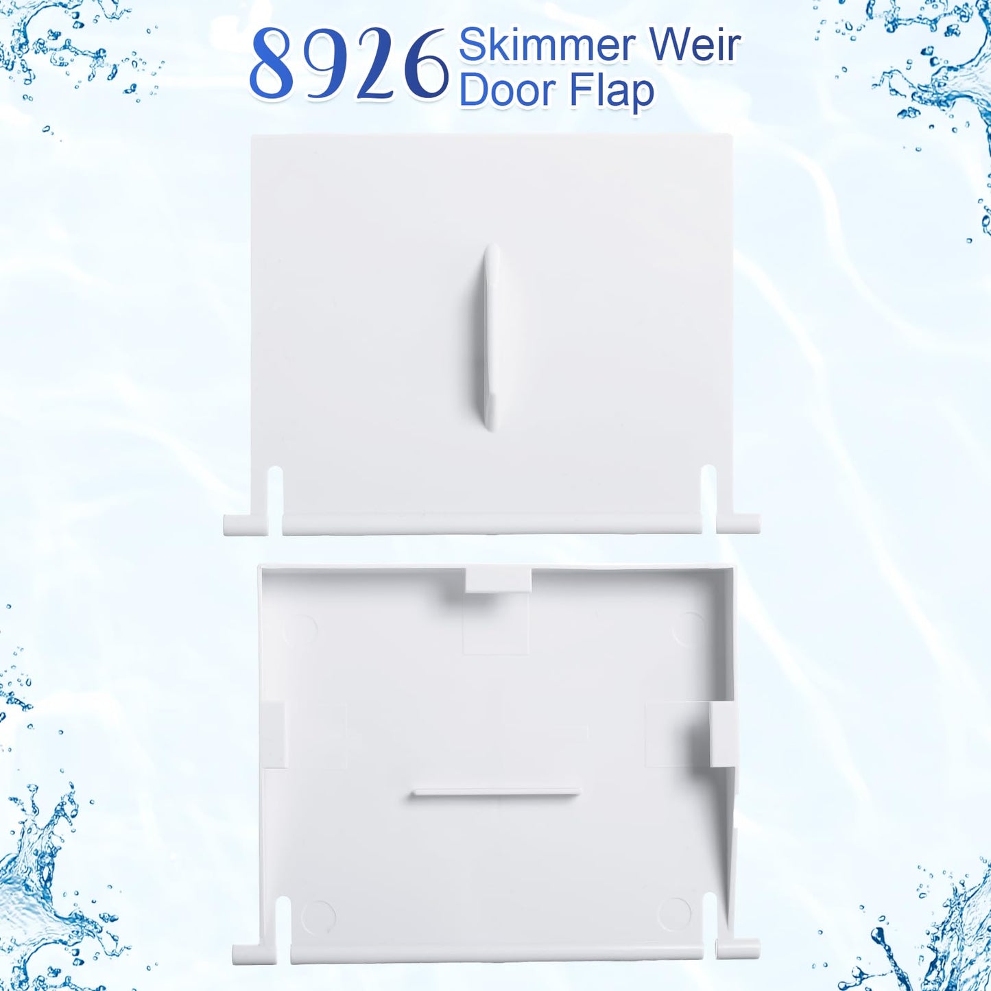 RimCereal 2 Pack 8926 Skimmer Replacement Weir Door Flap and 2 Pack 8928 Pool Skimmer Basket for Above Ground and in Ground Swimming Pool Replacement Parts