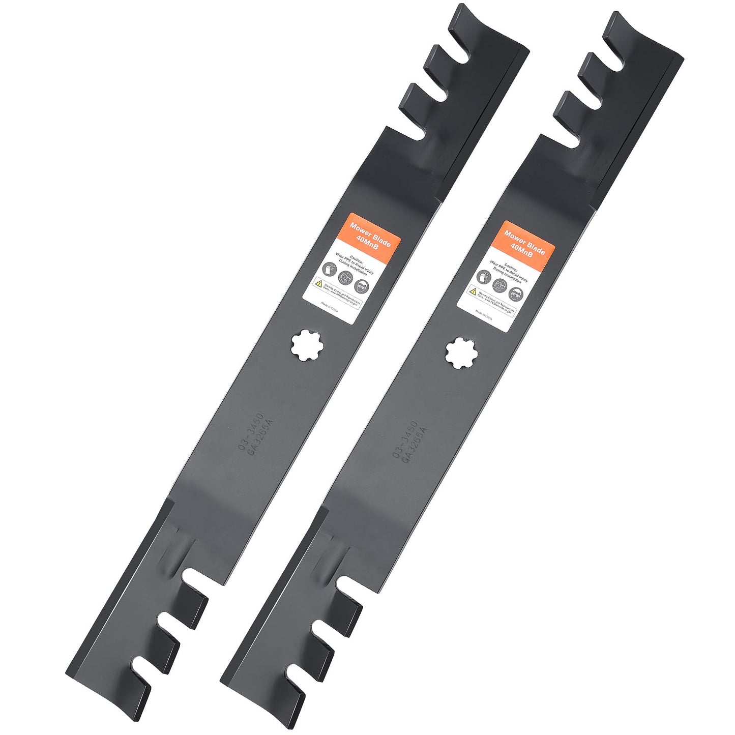 Grasscool GY20850 D105 S100 D130 Mulching Blades for John D-eere 42 inch Deck Lawn Tractor Riding Mower with 7 Star Mounting Pattern D110 D100 D125 E100 E110 LA125 LA115 LA105 Replace GX22151