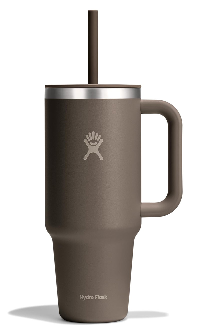 Hydro Flask Travel Tumbler with Handle, Lid and Straw - Insulated Stainless Steel in 40 OzSandpiper