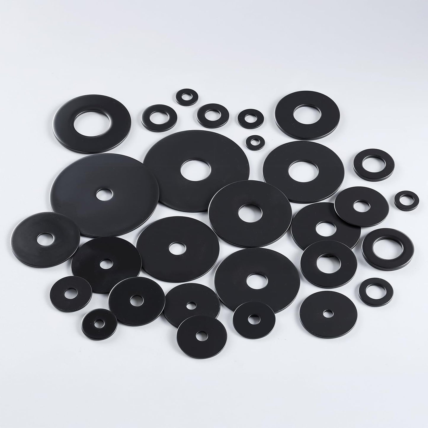SVLING 40PCS 1/8" x1" Fender Washers, Black Oxide 304 Stainless Steel 18-8, 1/8" ID x 1" OD Hardware Flat Washers for Screws Bolts